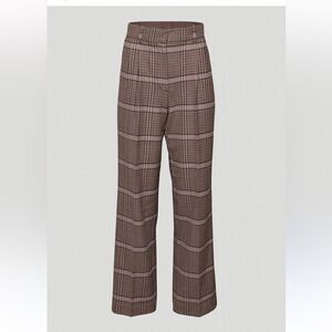 Wilfred Brown and Tan High-Waisted Trousers